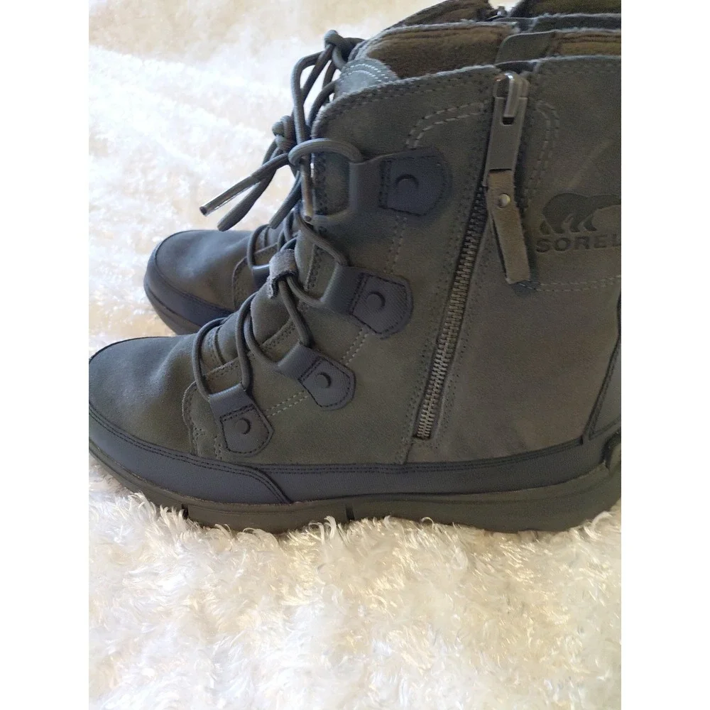 Sorel ExplorerTM Boot Dual Zip Waterproof Grey Men's Size 11.5 Hunting Outdoor